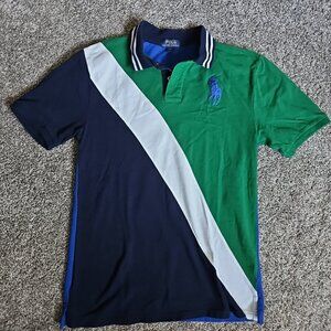 Polo Ralph Lauren Collared Big Pony Short Sleeve Multi-color Large Polo